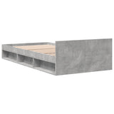 Bed Frame with Drawer without Mattress Concrete Grey 100x200 cm 3280793