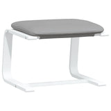 Footstool Light Grey 51x41x40 cm Fabric 351064