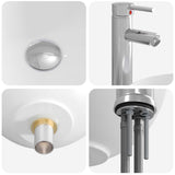 Bathroom Wash Basin Chrome 32 x 32 x 13 cm Metal 890242