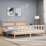 Bed Frame without Mattress 200x200 cm Solid Wood Pine 3192446