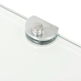 Corner Shelves 2 pcs with Chrome Supports Glass Clear 45x45 cm 3051594