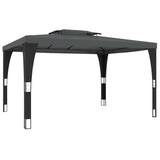 Gazebo with Double Roof Anthracite 3.98x2.98 m Steel 368443