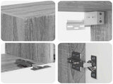 TV Cabinet Set Wall-mounted 4 pcs Grey Sonoma Engineered Wood 3409012