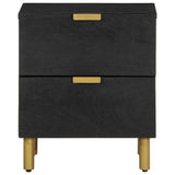 Bedside Cabinet 2 pcs Black 40x33x46 cm Solid Wood Mango 4017647