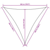 Sunshade Sail Oxford Fabric Triangular 5x5x5 m Cream 42301