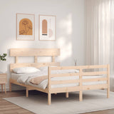Bed Frame without Mattress 120x200 cm Solid Wood 3195086