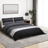 Duvet Cover Set Black and White 260x240 cm Cotton 136498