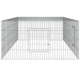 2-Panel Rabbit Cage 220x110x55 cm Galvanised Iron 171563