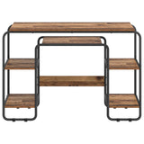 Desk with Storage Oak Wood 113.5 x 52 x 75.5 cm 8008036