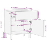 Bedside Cabinet Brown 50 x 33 x 60 cm Solid Mango Wood 4017908