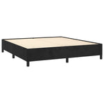ZNTS Bed Frame without Mattress Black 180x200 cm Super King Super King Velvet 349886