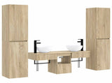 Bathroom Furniture Set 5 pcs Sonoma Oak 33 x 34.5 x 160 cm 3406005