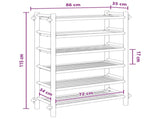 Shoe Rack with Shelf Natural 6-tier Bamboo 42028051