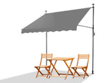 78.7"D x 47.2"W x"H Retractable Awning Grey 69364958