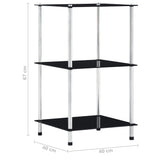 Shelf Black Tempered glass Compact Shelf Square Contemporary 249509