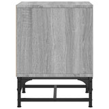 ZNTS Bedside Cabinets with Glass Doors 2 pcs Grey Sonoma 35x37x50 cm 836529