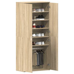 Shoe Cabinet with Door Brown 80 x 39 x 180 cm Engineered wood 3333868