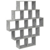 Wall Shelf Concrete Grey 120 x 20 x 136 cm Engineered Wood 8012159