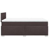 Box Spring Bed with Mattress Dark Brown 120x200 cm Fabric 3285858