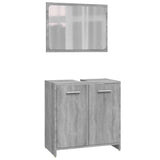 4 Piece Bathroom Furniture Set Grey Sonoma Engineered Wood 3154404