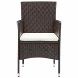 Garden Dining Set Brown Poly rattan Large Stackable 3095929