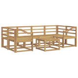 Outdoor Sofa Set 7 pcs White 59 x 59 x 37 cm Solid Acacia Wood 3387328