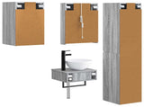 Bathroom Furniture Set 5 pcs Grey Sonoma 3407260