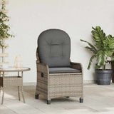Recliner Chair with Cushion Grey 56 x 66 x 95 cm Poly Rattan 42003419