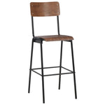 3 Piece Bar Set Steel Brown Black 276847