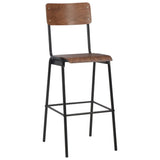 3 Piece Bar Set Steel Brown Black 276847