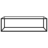 Coffee Table Black with Tempered Glass 120x60x35 cm 322883