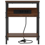 Bedside Cabinet 2 pcs Brown Oak 38 x 30 x 48 cm Engineered Wood 859589