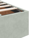 Ottoman Bed Frame No Mattress Light Grey Single Velvet 3310997
