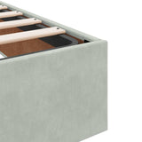 Ottoman Bed Frame No Mattress Light Grey Single Velvet 3310997