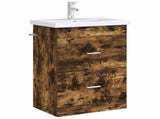 Bathroom Under Sink Cabinet Smoked Oak 56 x 37.5 x 81 cm 890708