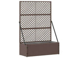 Garden Trellis Planter Brown 70 x 30 x 135 cm Metal 366619