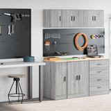 Garage Cabinets 2 pcs Grey Sonoma Engineered Wood 3328292
