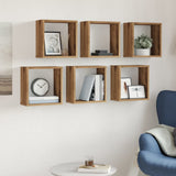 ZNTS Wall Cube Shelves 6 pcs Artisan Oak 30x15x30 cm Engineered Wood 856581