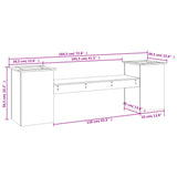 Planter Bench White 184.5x39.5x56.5 cm Solid Wood Pine 825171