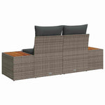 Garden Sofa Grey 184 x 62 x 85cm Poly Rattan 42006819