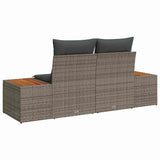 Garden Sofa Grey 184 x 62 x 85cm Poly Rattan 42006819