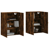 Wall Mounted Cabinets 2 pcs Smoked Oak 69.5x34x90 cm 3195608