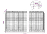 Gabion with 3.5 mm Wire and 5x10 cm Mesh 900x100x200 cm 3462972