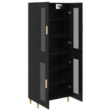 Highboard Black Oak 69.5 x 34 x 180 cm Engineered Wood 3416205