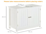 Under Sink Bathroom Storage Cabinet 2 Layers Vanity Unit Wooden - White T3398P344393