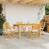 Folding Chair 4 pcs White 49 x 57.5 x 92cm Solid Acacia wood 3329123