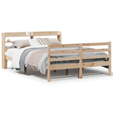 Bed Frame with Headboard without Mattress 135x190 cm Double 3306635