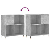 Record Cabinet Concrete Grey 84.5x38x89 cm Engineered Wood 831768