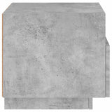 ZNTS Bedside Cabinet with LED Lights Concrete Grey 40x39x37 cm 836804