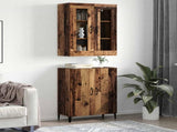 Highboard 2 pcs Old wood Engineered Wood 3394587
